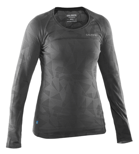 Run LS Top Women- Dark Grey Melange