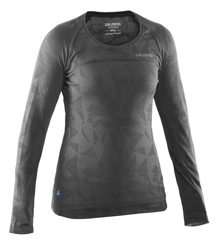Run LS Top Women- Dark Grey Melange